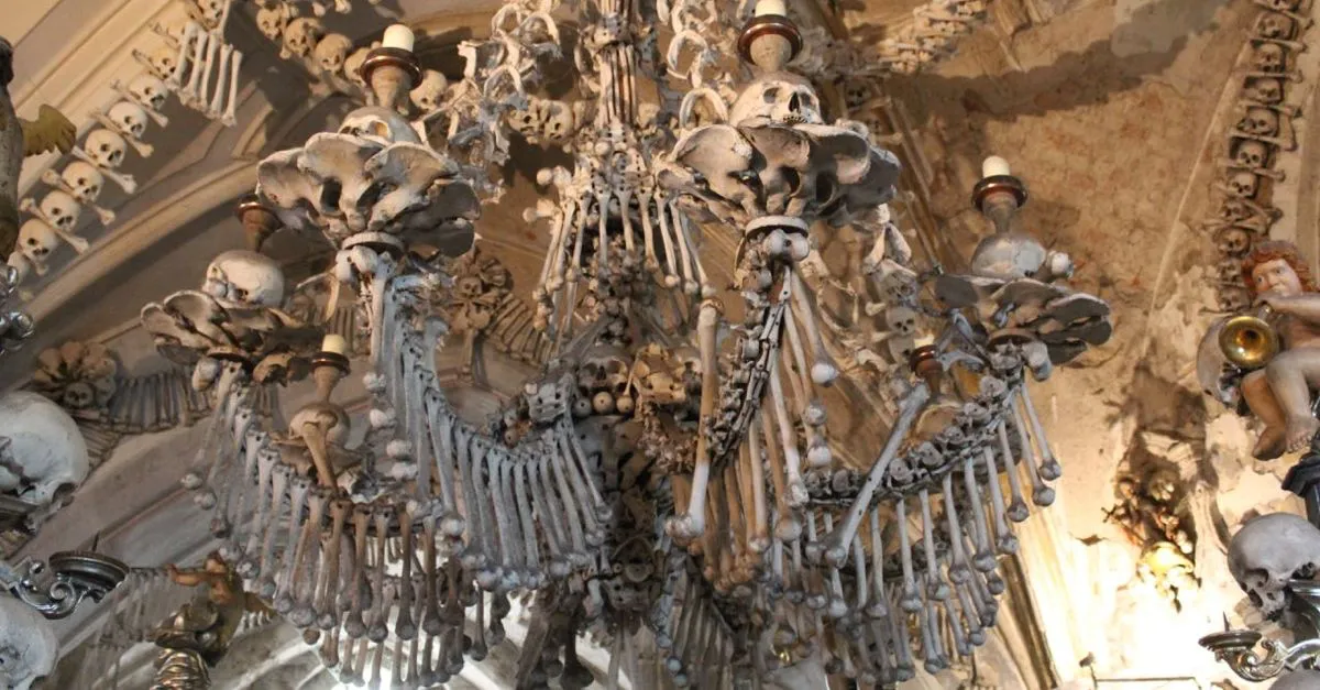 Sedlec Ossuary bone chandelier
